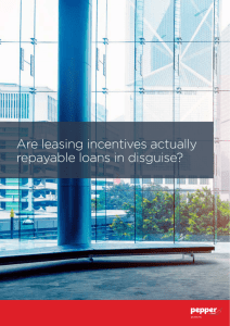 Are leasing incentives actually repayable loans in