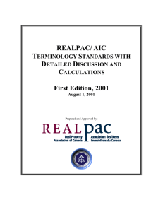 REALPAC/AIC Terminology Standards with Detailed Discussion and