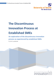 The Discontinuous Innovation Process at Established SMEs