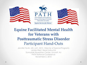 I4 Equine-Facilitated Mental Health for Veterans With PTSD