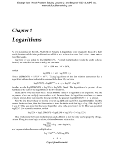 Chapter 1 Logarithms - Art of Problem Solving