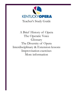 Kentucky Opera Teacher's Guide