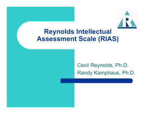 Reynolds Intellectual Assessment Scale (RIAS)