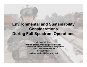 Environmental and Sustainability Considerations During Full