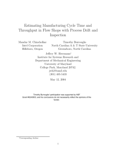 Estimating Manufacturing Cycle Time and Throughput in Flow