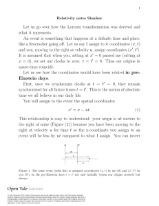 Let us go over how the Lorentz transformation was derived and what