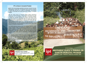 Independent people's trIbunal on dams In arunachal pradesh