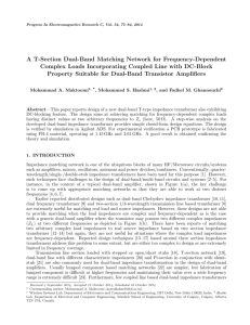 A T-Section Dual-Band Matching Network for Frequency