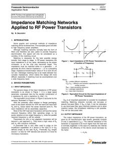 Impedance Matching Networks Applied to RF Power