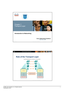 Role of the Transport Layer
