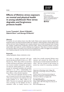 Effects of lifetime stress exposure on mental and physical health in