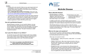 McArdle Disease - Hamilton Health Sciences
