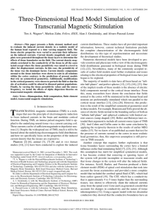Three-dimensional head model simulation of transcranial magnetic