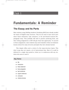 Fundamentals: A Reminder - The University of Michigan Press