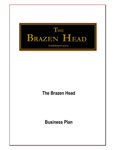 The Brazen Head Business Plan