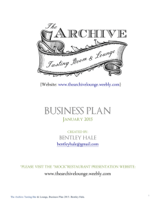 BUSINESS PLAN - Events