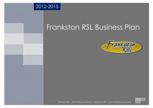 Frankston RSL Business Plan 2012