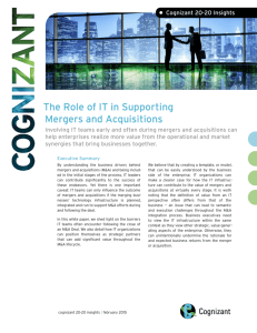 The Role of IT in Supporting Mergers and Acquisitions