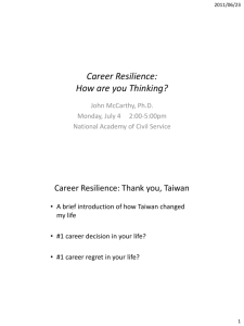 Career Resilience: How are you Thinking?