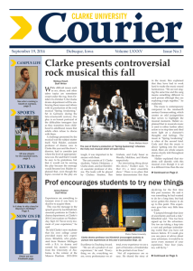 Clarke presents controversial rock musical this fall