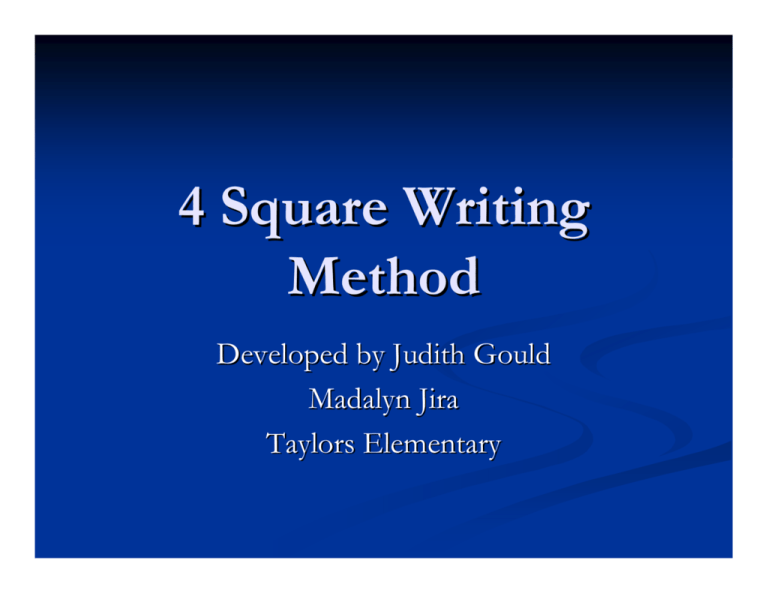 Four Square Writing Topics