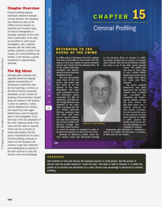 Criminal Profiling Activity - Archbishop Williams High School