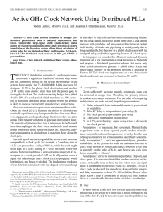 Active GHz clock network using distributed PLLs