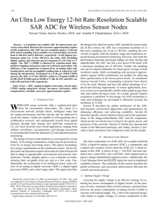 An Ultra Low Energy 12-bit Rate-Resolution Scalable SAR ADC for