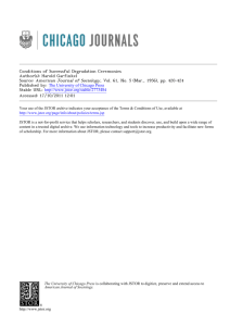 Conditions of Successful Degradation Ceremonies