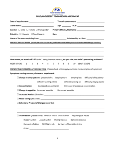 Child & Adolescent Psychosocial Assessment Form