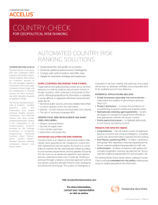 country-check - Thomson Reuters Risk Management Solutions