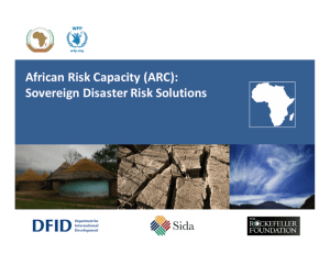 African Risk Capacity (ARC): Sovereign Disaster Risk Solutions