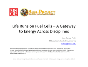 Life Runs on Fuel Cells – A Gateway to Energy Across Disciplines