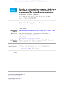 tracheobronchial Wegener's granulomatosis steroid therapy for