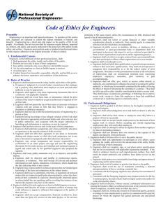 NSPE Code of Ethics for Engineers