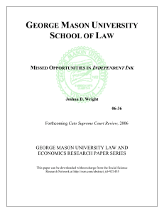 GEORGE MASON UNIVERSITY SCHOOL OF LAW