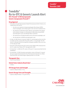 TrendsRx® Rx-to-OTC & Generic Launch Alert