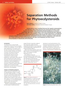 Separation Methods for Phytoecdysteroids