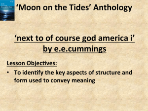 'Moon on the Tides' Anthology 'next to of course god america i'
