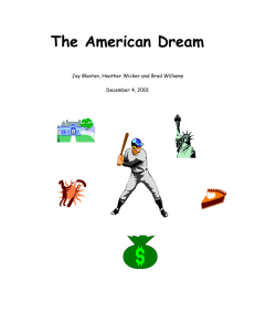 The American Dream - The Department of Language Education