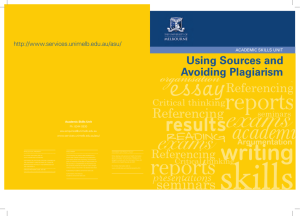 Using Sources and Avoiding Plagiarism