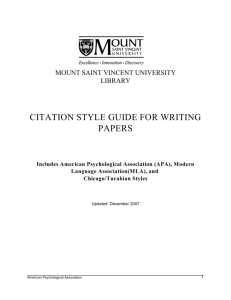 citation style guide for writing papers
