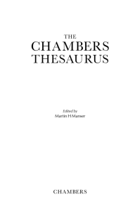 THE CHAMBERS THESAURUS