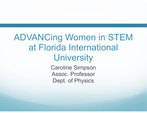 ADVANCing Women in STEM at Florida International University