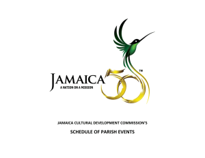 schedule of parish events - Jamaica Cultural Development