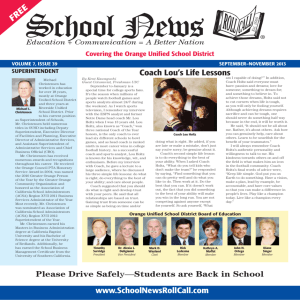 School News Roll Call - Orange Unified School District