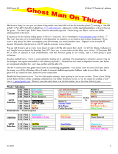 Week 4 Schedules