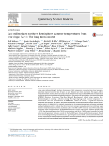 Last millennium northern hemisphere summer temperatures from