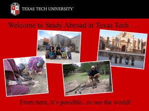 Welcome to Study Abroad at Texas Tech