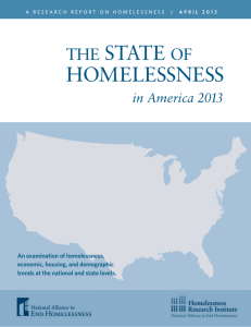 The State of Homelessness 2013